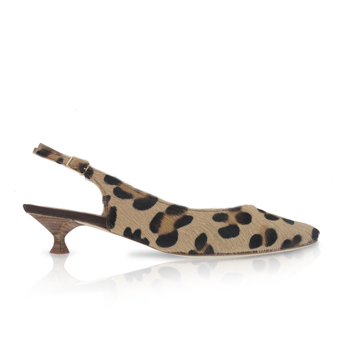 Leopard Pointy Kitten Heel Pump Leopard Kitten Heel - Etsy