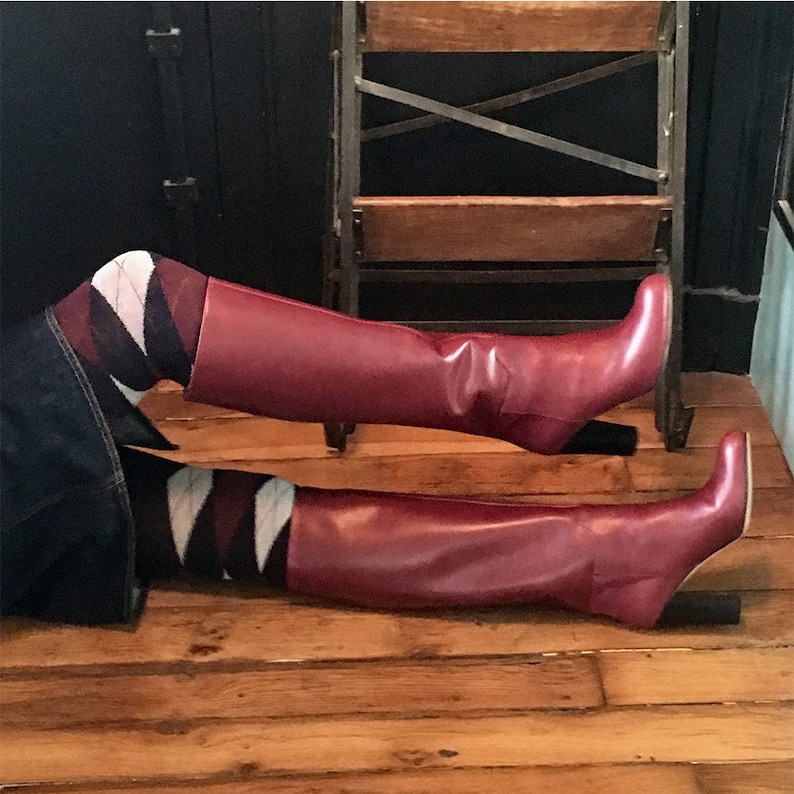 high burgundy boots