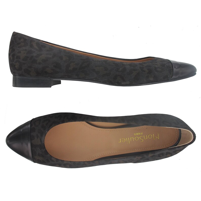 Ballerines pointues cuir leopard ballerine femme cuir marron Etsy France