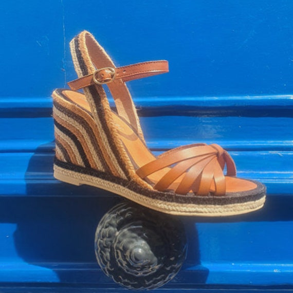 Alpargatas cu a mujer piel beige Sandalias cuerda cu a sandalias