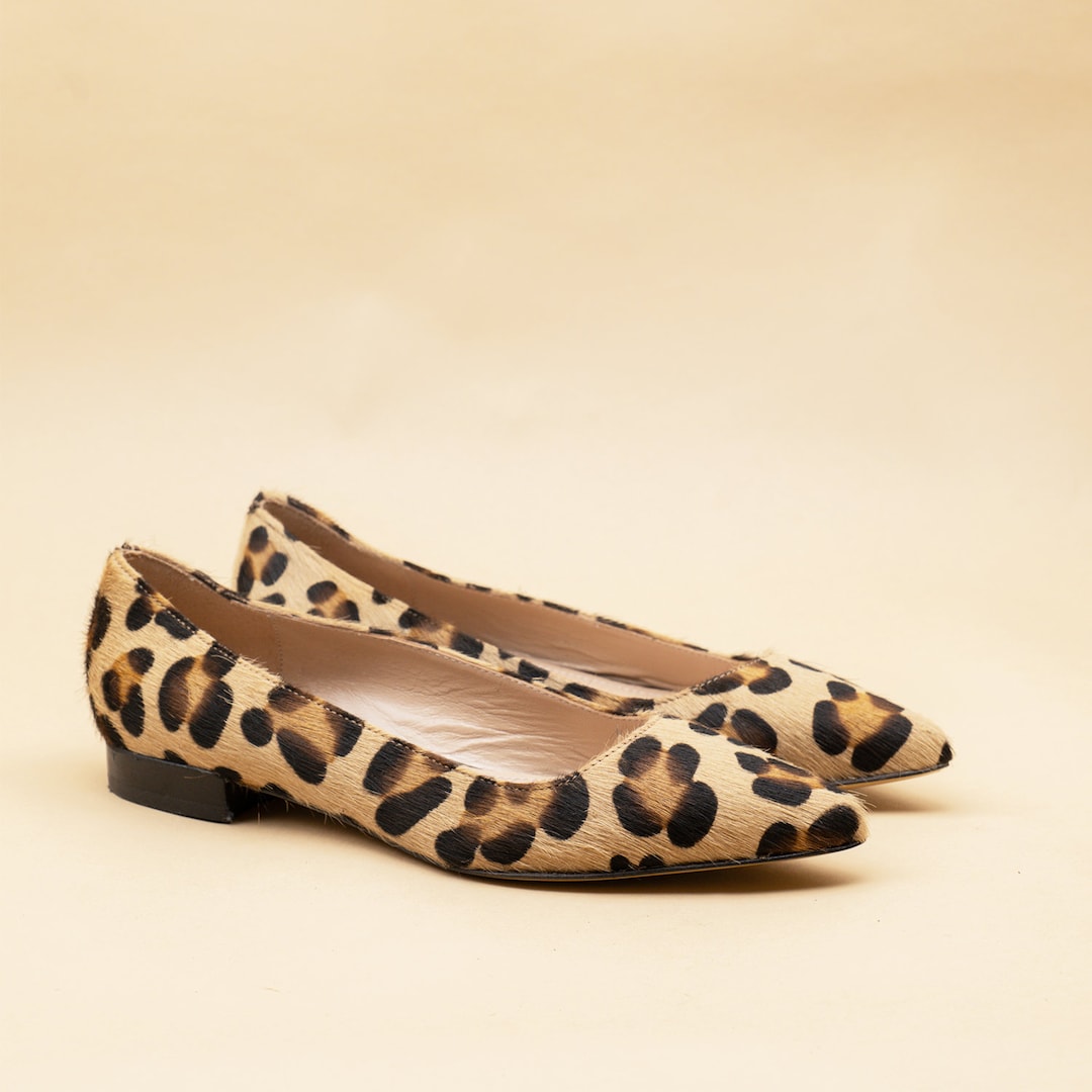 フラットシューズ Princess Ballerinas - Carel - Leather - Leopard Verona Ballet Flat In Leopard Print Calf Hair - Flats