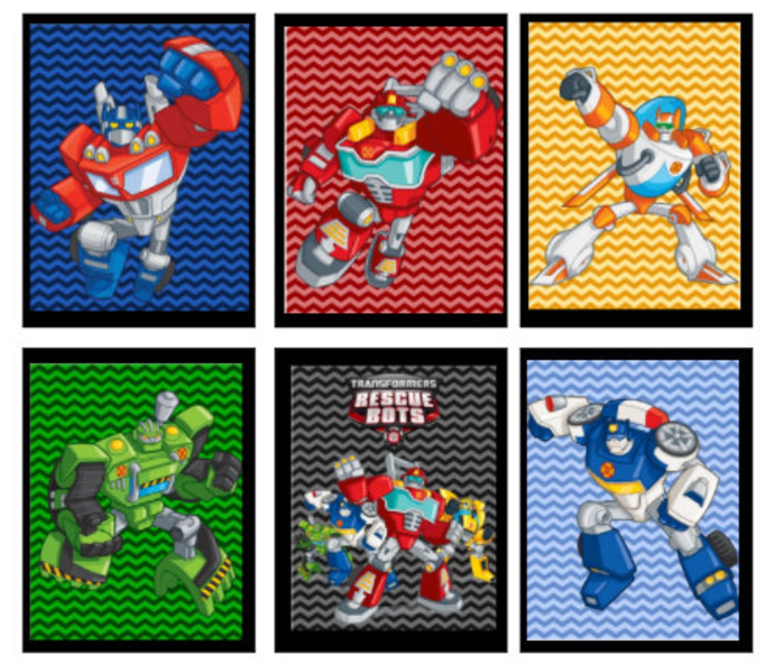 Printable Rescue Bots Note Cards INSTANT DOWNLOAD - Etsy