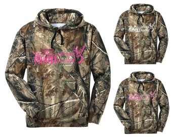 girls pink camo hoodie