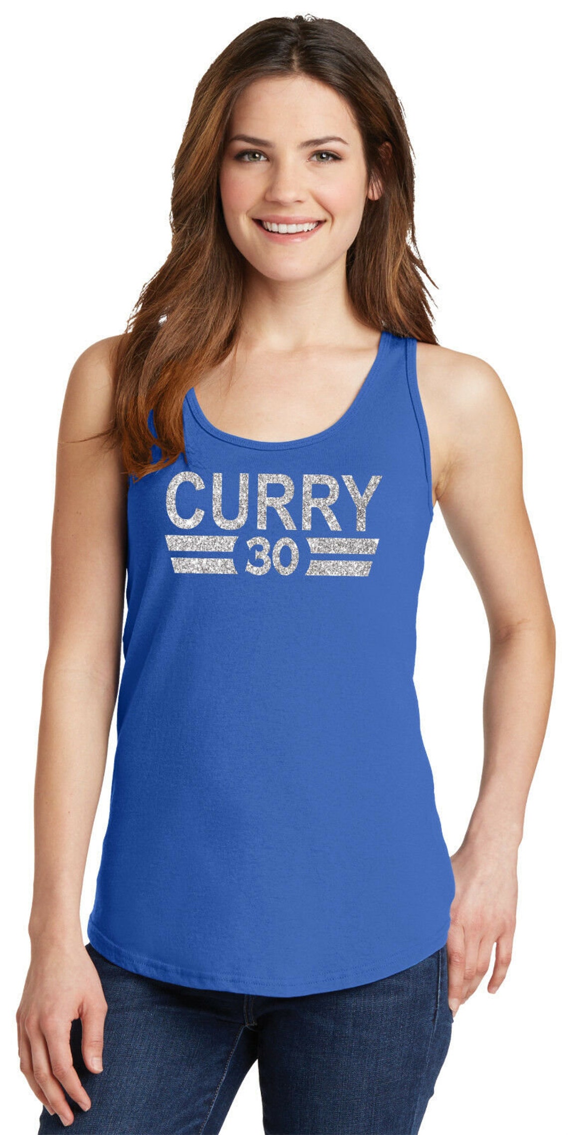 New Steph Curry Silver Glitter T-Shirt or Tank Top Ladies | Etsy