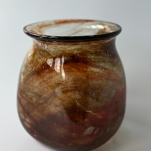 Beautiful &quot;Lava&quot; art glass vase by Per Lütken for the Danish glassworks Holmegaard in the 1970s
