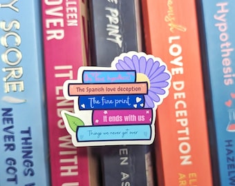 Romance book stack waterproof vinyl sticker | Kindle Sticker | Journaling | Romance Novels