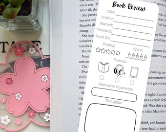 Tarjeta de revisión de libros para completar: registro de lectura, registro de lectura personalizado