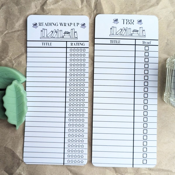 Reading Log Tracker and TBR DIY | Fill in Yourself Bookmark | 2023 Reading Goals | Double Sided | Gifts for him and her