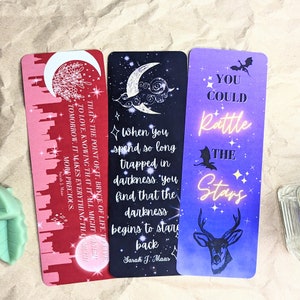 SJM Bookmark Bundle - ACOTAR | Crescent City | Throne of Glass | Gifts for her and him | Fantasy | Digital art | Print gift | Book Merch