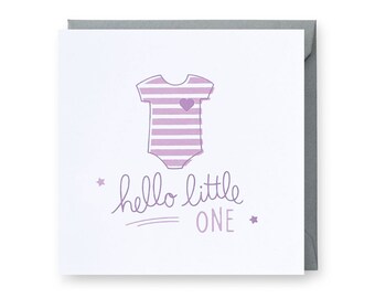 New Baby Card, Cute Baby Card, Hello Little One Card, Baby Girl Card, Baby Card, Newborn Card, Welcome to the World Card, Baby Shower Card