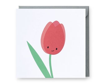 Tulip Card, Thinking of You Card, Blank Card, Sending Love Card, Flower Card, Birthday Card, Thank You Card, Kindness Card
