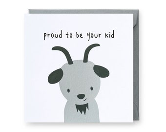 Proud to be your Kid Card, Mother's Day Card, Father's Day Card, Card for Mum, Card for Dad, Punny Family Card