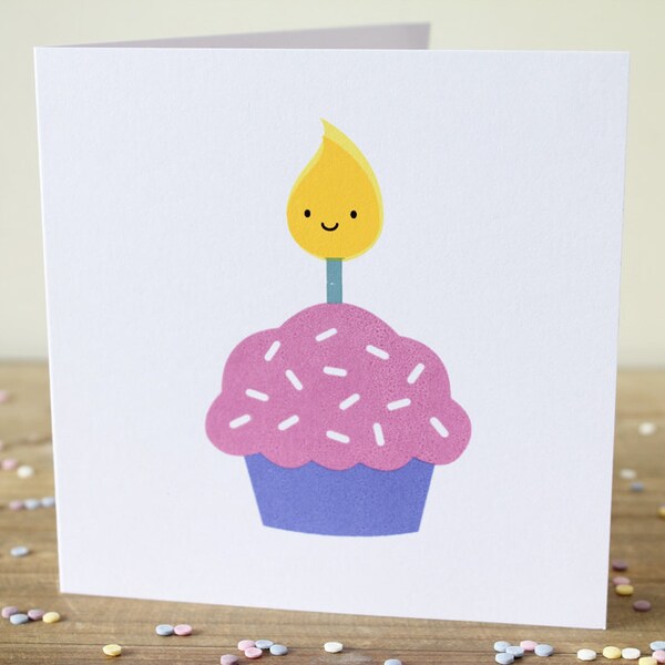 Birthday Card, Cake Birthday Card, Cupcake Birthday Card, Fun Birthday Card, Candle Birthday Card, Cupcake Card, Cake Card