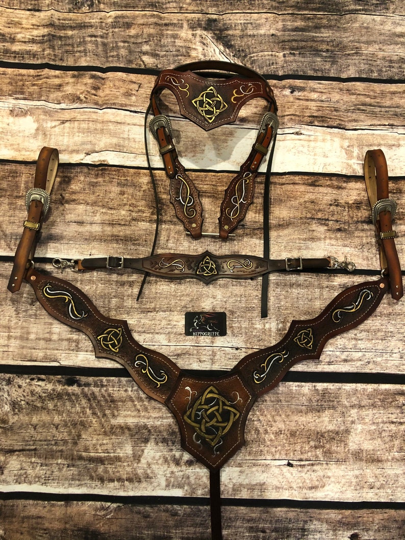 Medieval horse tack wither strap barrel horse handcrafted Etsy