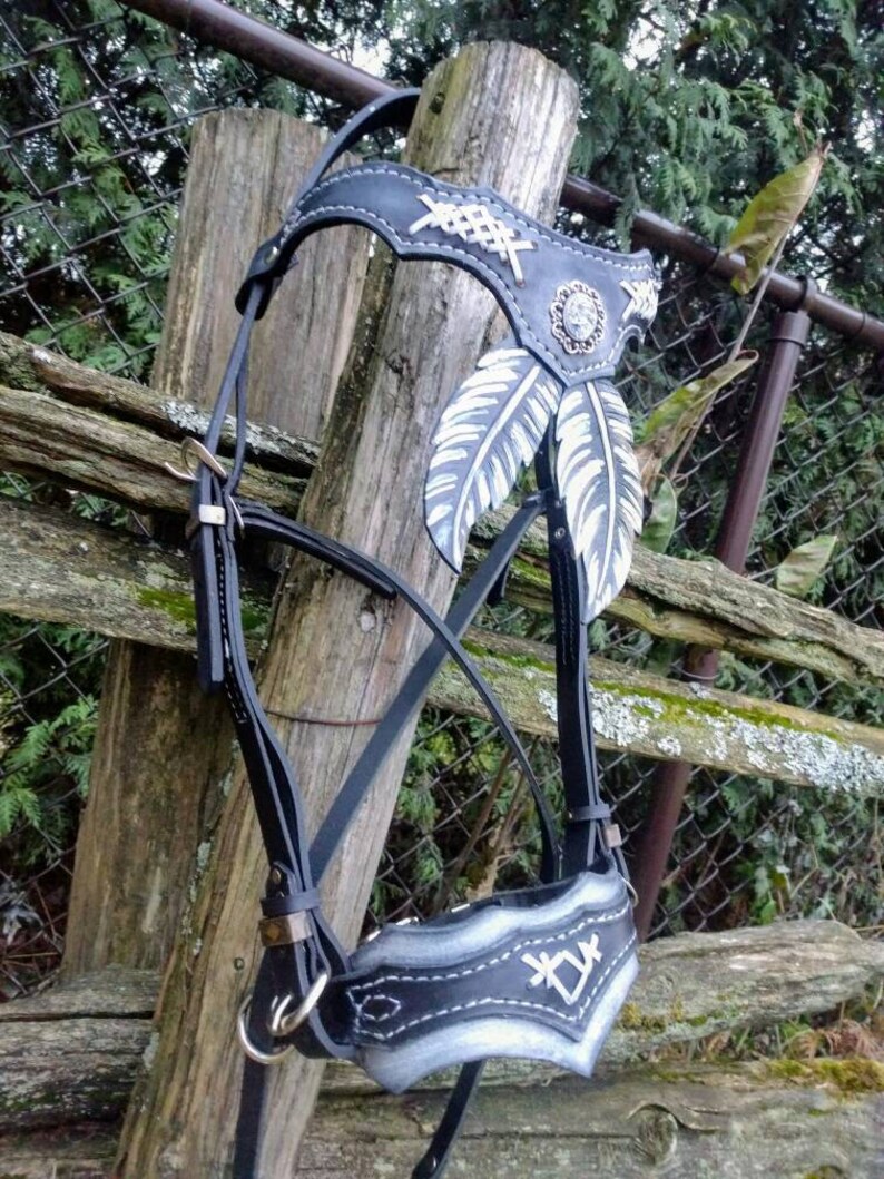 Set équestre Western Ashmira Saddlery - Bride, Collier Poitrine Et Rênes (cuir De Vache, Fait Main)