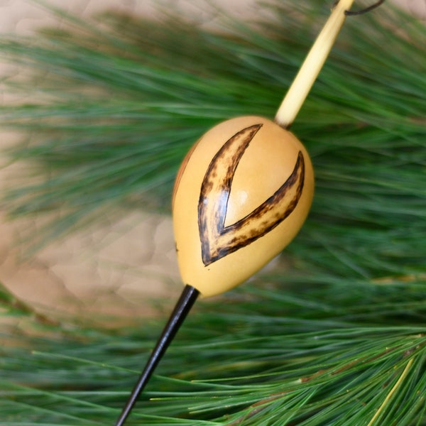 FREE SHIPPING! Hanging Ornament “Seed Quill” Egg Gourd