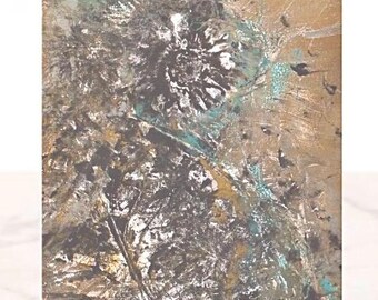 Monotype Print Art Notecards, Heavyweight Cardstock, Blank Inside (4.25 x 5.5 inches)