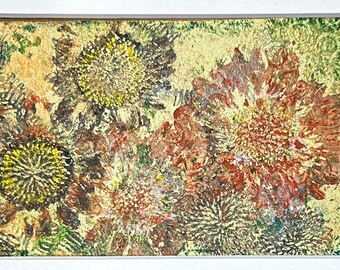 Original “Garden Impressions” Handmade Art Impressionistic Garden Floral Monotype