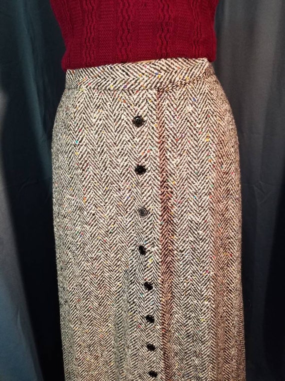 tweed maxi skirt