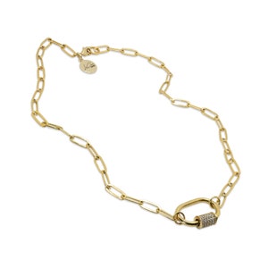Collana Crystal Link Lock Charm