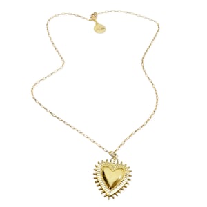 Gold Heart Necklace, Necklace Gold Medallion, Gold Medallion Necklace, Gold Medallion, Gold Medallion Necklace Women, Gold Heart Pendant