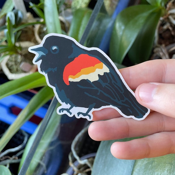 Vinyl Red-winged Blackbird Sticker