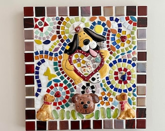 Folkart Flower Mosaic Kit. Suitable for Beginners. No Cutting. Craft Kit.  Crafty Gift. 