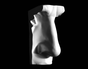 Plaster Cast of Michelangelo's David's Nose, Handmade Plaster Wall Sculpture, Artist's Reference Cast