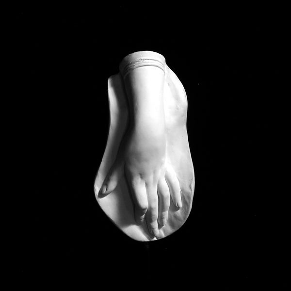 Female Hand Plaster Cast, Elegant White Human Body Part Sculpture, Artist's Reference Cast, Anatomical Artwork