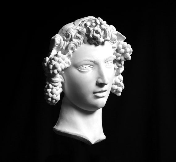 バッカスの石膏像、ディオニュソスのギリシャとローマの彫刻の