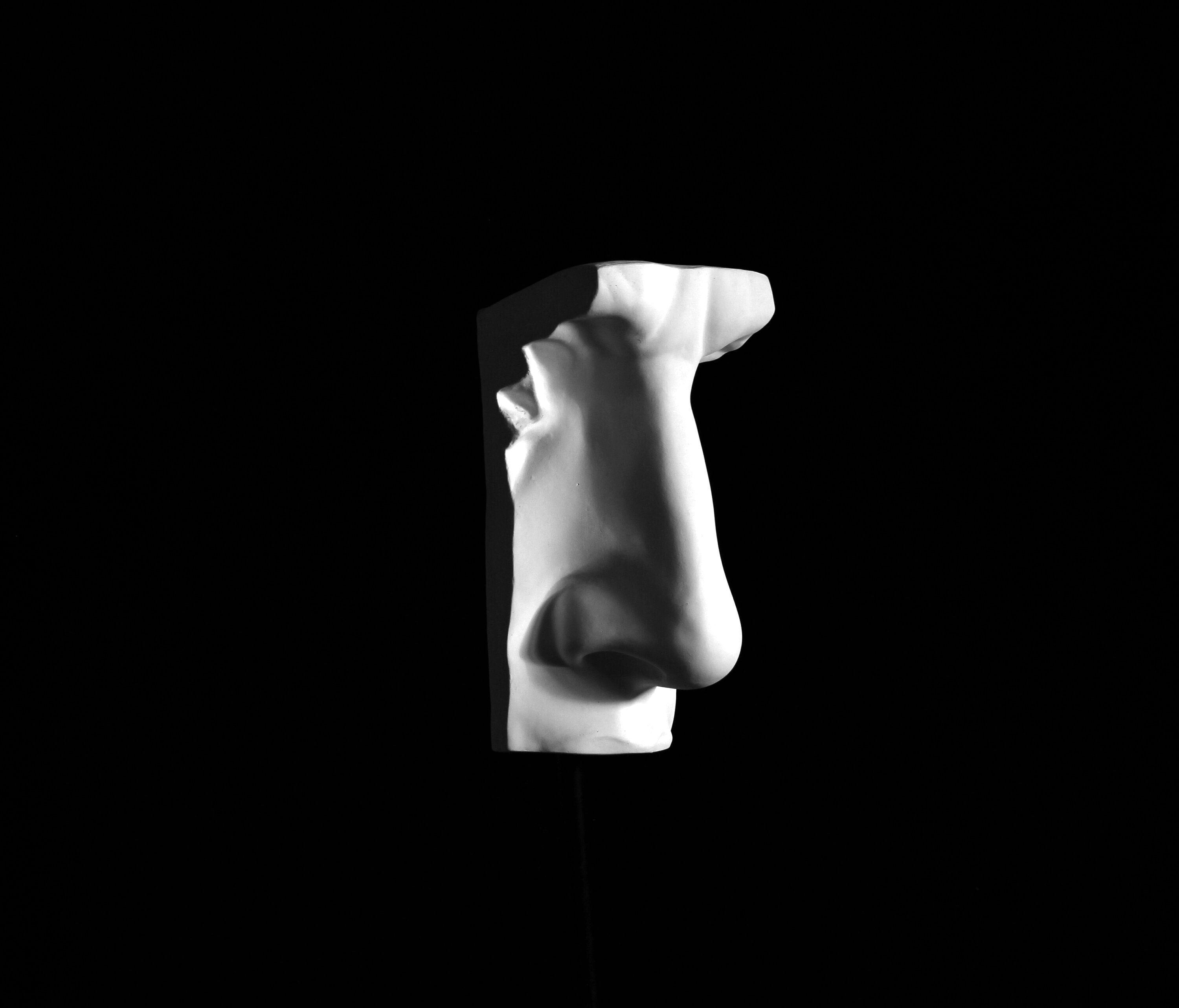 Plaster Cast of Michelangelo's David's Nose, Handmade Plaster Wall Sculpture, Artist's Reference Cast.