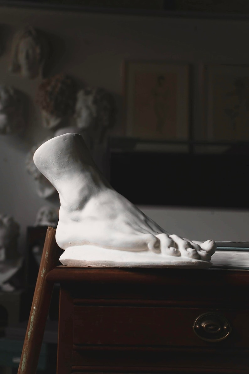 Plaster of Paris Foot sculpture by Old Master Bernini, Bronze Sculpture and Marble Carving Available image 1