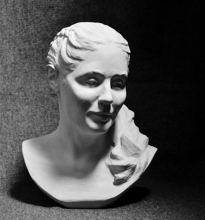 Cata Female Bust & Head Plaster Cast // Classical Sculpture Etsy New Zealand