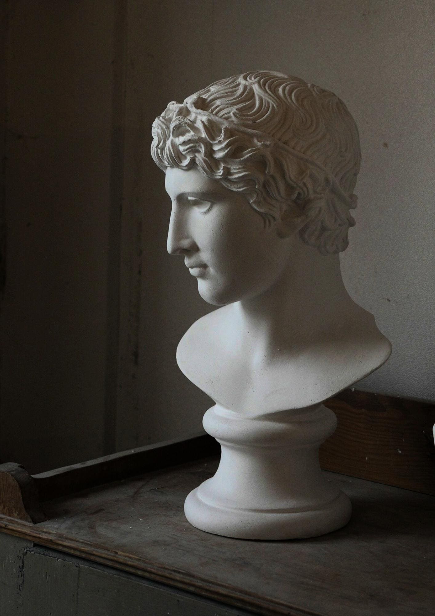 Benevento Head Plaster Bust, Antique Effect Classical Sculpture By Nicholas H Wood Studio, Handmade in England, Uk