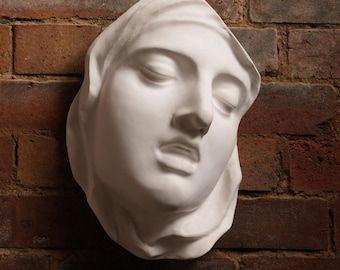 Catholic Statue Wall Art of St Teresa by Bernini, Plaster Cast of Original Baroque Antique Sculpture