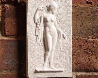 Venus Plaster Wall Relief | Classical Intaglio Sculpture | Handmade Greek Goddess Art for Timeless Home Décor