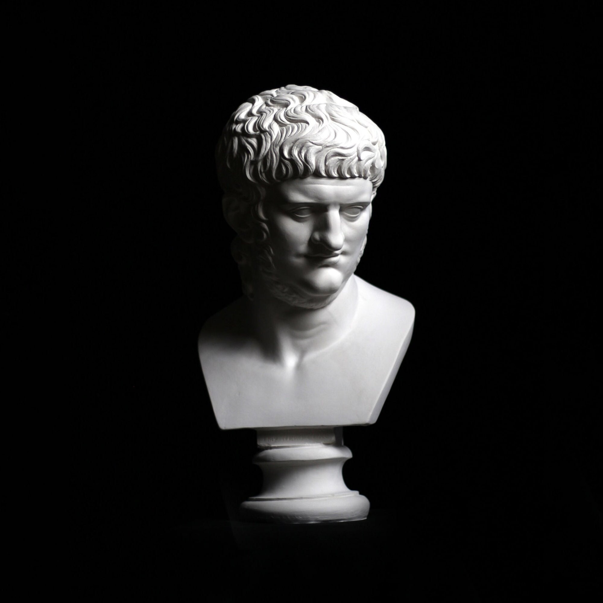 ローマ皇帝ネロの石膏像彫刻、ローマ統治者の胸像の複製、ニコラス H