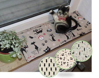 Cat cushion windowsill, window cushion, length 50 - 120 cm, width 15 - 30 cm, window sill cushion, cushion made to measure