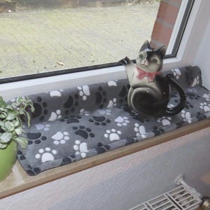 Cojín para asiento de ventana con superficie antideslizante, cojín para banco, cojín para gatos para alféizar de ventana, cojín, cojín para banco, alfombrilla para gatos, L 50-120 cm, W 15-30 cm imagen 7