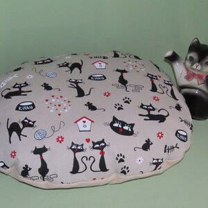 Korbkissen Gr.: ca. 50 x 42 cm, Kissen für Weidenkörbe, Katzenkörbe aller Art, cushion for rattan basket, cat basket, Wendekissen Bild 8