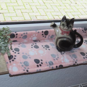 Cojín para asiento de ventana con superficie antideslizante, cojín para banco, cojín para gatos para alféizar de ventana, cojín, cojín para banco, alfombrilla para gatos, L 50-120 cm, W 15-30 cm imagen 9