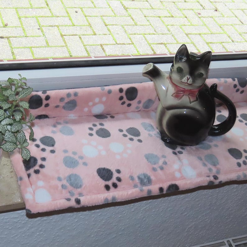 Cojín para asiento de ventana con superficie antideslizante, cojín para banco, cojín para gatos para alféizar de ventana, cojín, cojín para banco, alfombrilla para gatos, L 50-120 cm, W 15-30 cm imagen 9