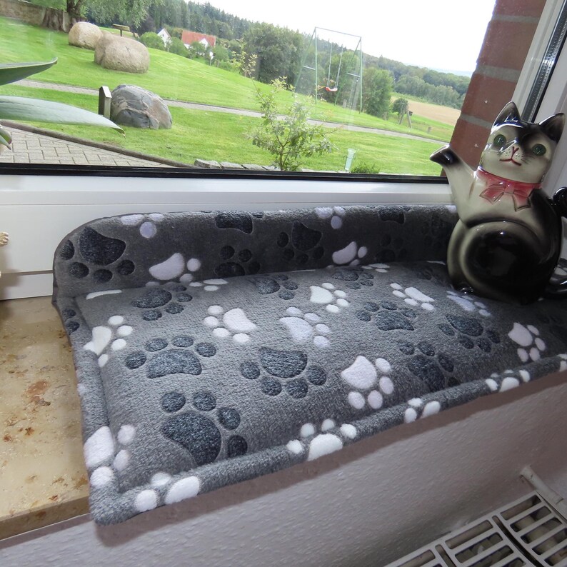 Cojín para asiento de ventana con superficie antideslizante, cojín para banco, cojín para gatos para alféizar de ventana, cojín, cojín para banco, alfombrilla para gatos, L 50-120 cm, W 15-30 cm imagen 4