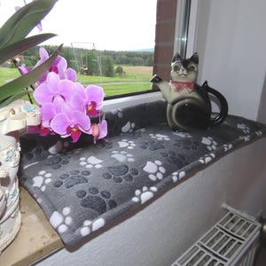Cojín para asiento de ventana con superficie antideslizante, cojín para banco, cojín para gatos para alféizar de ventana, cojín, cojín para banco, alfombrilla para gatos, L 50-120 cm, W 15-30 cm imagen 6