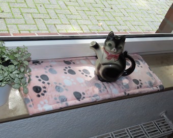 Cat cushion: 64 x 24 cm, Ready to ship, Window sill cushion, Window sill pad, window seat cushion,