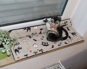 Cat cushion: 64 x 19 cm, Ready to ship, Window sill cushion, Window sill pad, window seat cushion,