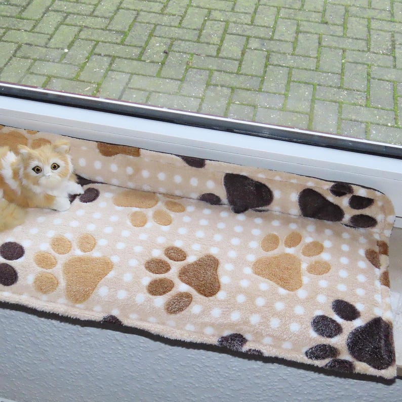 Cojín para asiento de ventana con superficie antideslizante, cojín para banco, cojín para gatos para alféizar de ventana, cojín, cojín para banco, alfombrilla para gatos, L 50-120 cm, W 15-30 cm imagen 10