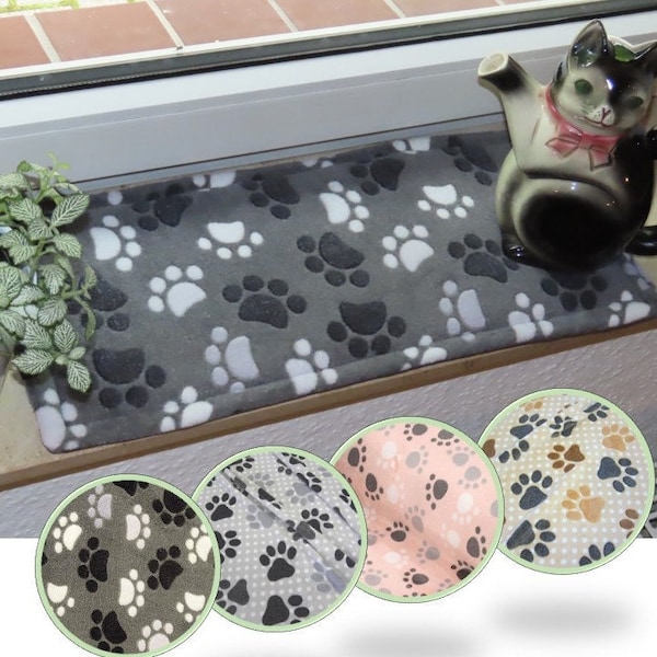 Cat cushion window sill, size: 56 - 74 cm x 15 - 17 cm (L x W) window cushion, window seat cushion, cushion made to measure, custom size