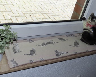 Cat cushion: 74 x 20 cm, Ready to ship, Window sill cushion, Window sill pad, window seat cushion,