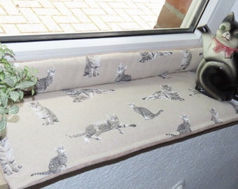 Coussin chat : 76 x 22 cm, prêt à expédier, coussin de rebord de fenêtre, coussin de rebord de fenêtre, coussin de siège de fenêtre,